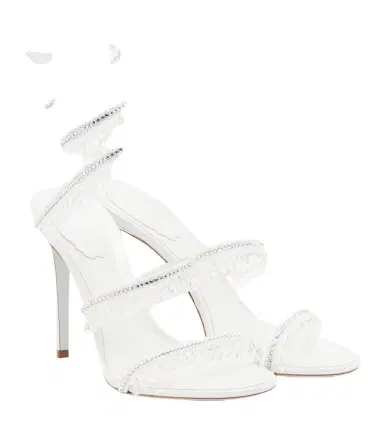 René Caovilla Chandelier embellished satin sandals | Thumbnail 1 René Caovilla Chandelier embellished satin sandals | Thumbnail 1