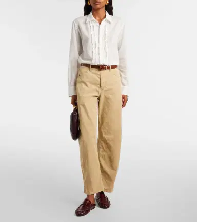 Nili Lotan Nathael ruffled cotton poplin shirt | Thumbnail 4 Nili Lotan Nathael ruffled cotton poplin shirt | Thumbnail 4
