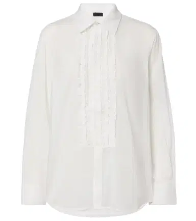 Nili Lotan Nathael ruffled cotton poplin shirt | Thumbnail 1 Nili Lotan Nathael ruffled cotton poplin shirt | Thumbnail 1