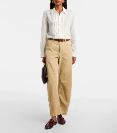 Nili Lotan Tribeca cotton twill barrel-leg pants | Thumbnail 6 Nili Lotan Tribeca cotton twill barrel-leg pants | Thumbnail 6