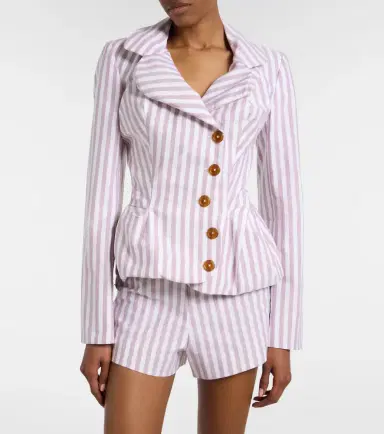 Vivienne Westwood Drunken Tailored striped cotton jacket | Thumbnail 4 Vivienne Westwood Drunken Tailored striped cotton jacket | Thumbnail 4