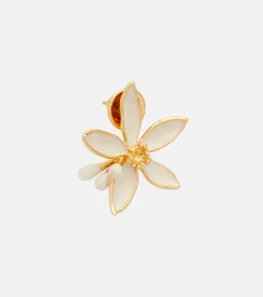 Oscar de la Renta Orange Blossom enamel earrings | Thumbnail 2 Oscar de la Renta Orange Blossom enamel earrings | Thumbnail 2