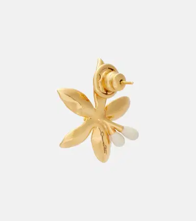 Oscar de la Renta Orange Blossom enamel earrings | Thumbnail 4 Oscar de la Renta Orange Blossom enamel earrings | Thumbnail 4