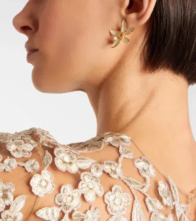 Oscar de la Renta Orange Blossom enamel earrings | Thumbnail 5 Oscar de la Renta Orange Blossom enamel earrings | Thumbnail 5