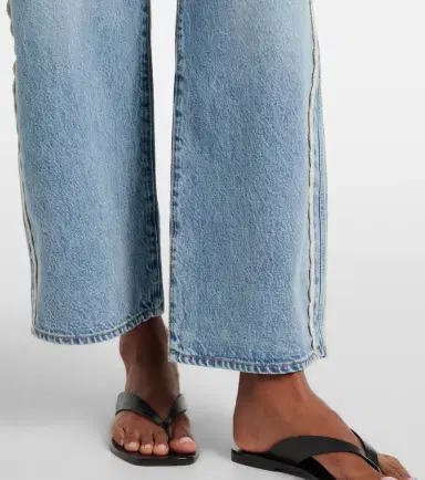 Frame Crochet Bow cropped wide-leg jeans | Thumbnail 2 Frame Crochet Bow cropped wide-leg jeans | Thumbnail 2