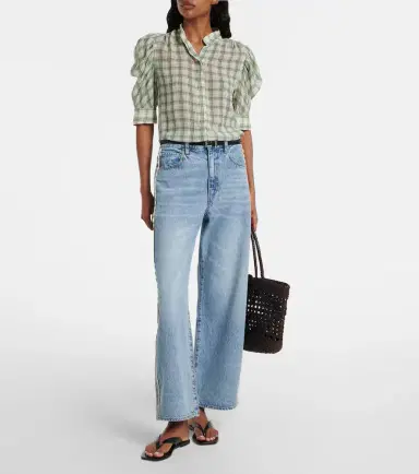 Frame Crochet Bow cropped wide-leg jeans | Thumbnail 5 Frame Crochet Bow cropped wide-leg jeans | Thumbnail 5