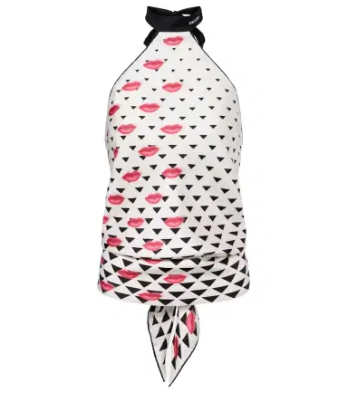 Prada Printed silk twill halterneck top | Thumbnail 1 Prada Printed silk twill halterneck top | Thumbnail 1