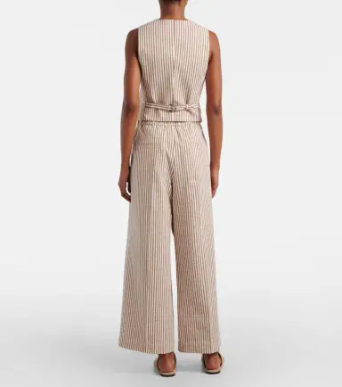 Brunello Cucinelli Striped cotton-blend wide-leg pants | Thumbnail 2 Brunello Cucinelli Striped cotton-blend wide-leg pants | Thumbnail 2