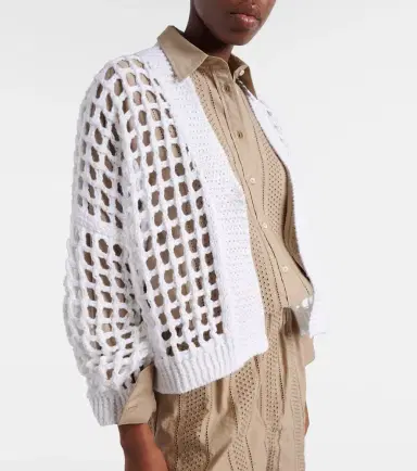 Brunello Cucinelli Open-knit cotton cardigan | Thumbnail 5 Brunello Cucinelli Open-knit cotton cardigan | Thumbnail 5