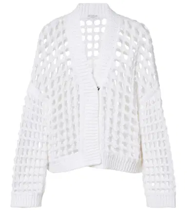 Brunello Cucinelli Open-knit cotton cardigan | Thumbnail 1 Brunello Cucinelli Open-knit cotton cardigan | Thumbnail 1