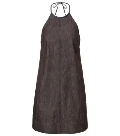Brunello Cucinelli Halterneck open-back cotton minidress | Thumbnail 1 Brunello Cucinelli Halterneck open-back cotton minidress | Thumbnail 1