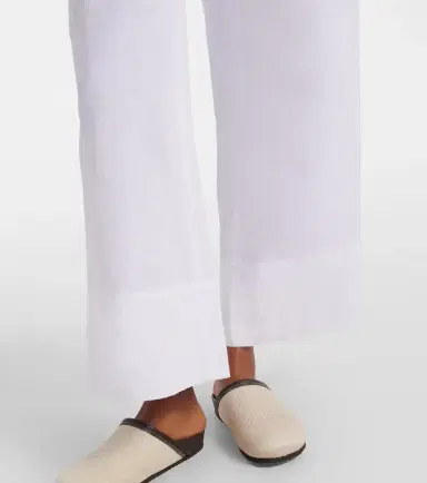 Brunello Cucinelli Linen and cotton wide-leg pants | Thumbnail 2 Brunello Cucinelli Linen and cotton wide-leg pants | Thumbnail 2