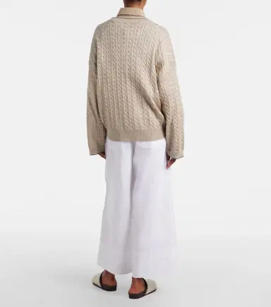 Brunello Cucinelli Linen and cotton wide-leg pants | Thumbnail 5 Brunello Cucinelli Linen and cotton wide-leg pants | Thumbnail 5