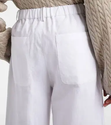Brunello Cucinelli Linen and cotton wide-leg pants | Thumbnail 6 Brunello Cucinelli Linen and cotton wide-leg pants | Thumbnail 6
