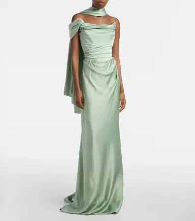 Vivienne Westwood Nova Vixen scarf-detail satin gown | Thumbnail 2 Vivienne Westwood Nova Vixen scarf-detail satin gown | Thumbnail 2