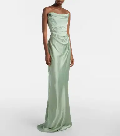 Vivienne Westwood Nova Vixen scarf-detail satin gown | Thumbnail 4 Vivienne Westwood Nova Vixen scarf-detail satin gown | Thumbnail 4