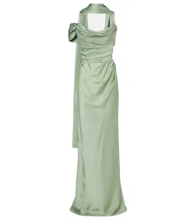 Vivienne Westwood Nova Vixen scarf-detail satin gown | Thumbnail 1 Vivienne Westwood Nova Vixen scarf-detail satin gown | Thumbnail 1