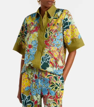ALÉMAIS Alémais Solstice floral cotton-blend shirt | Thumbnail 2 ALÉMAIS Alémais Solstice floral cotton-blend shirt | Thumbnail 2