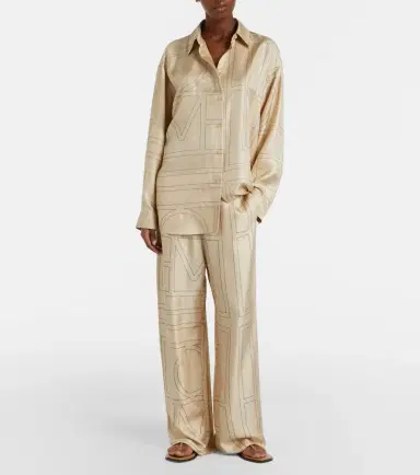TOTEME Embroidered silk satin shirt | Thumbnail 3 TOTEME Embroidered silk satin shirt | Thumbnail 3