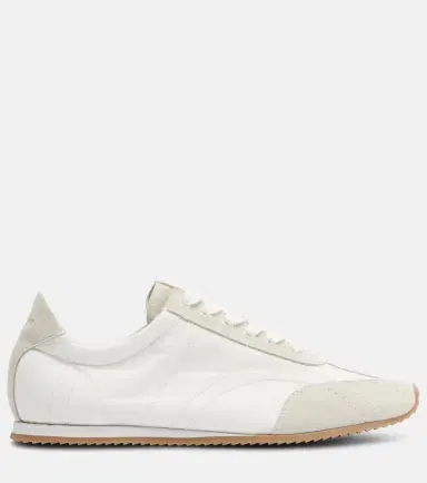TOTEME Flex suede-trimmed sneakers | Thumbnail 3 TOTEME Flex suede-trimmed sneakers | Thumbnail 3
