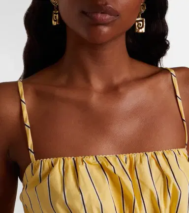Staud Fiore striped cotton crop top | Thumbnail 2 Staud Fiore striped cotton crop top | Thumbnail 2