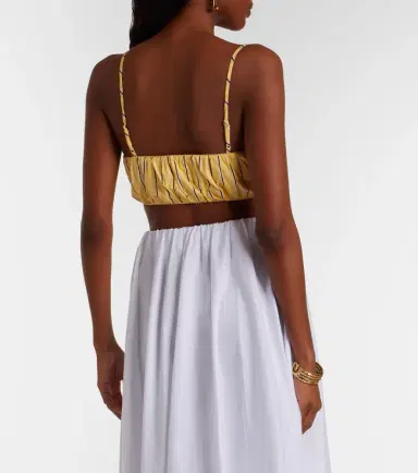 Staud Fiore striped cotton crop top | Thumbnail 3 Staud Fiore striped cotton crop top | Thumbnail 3