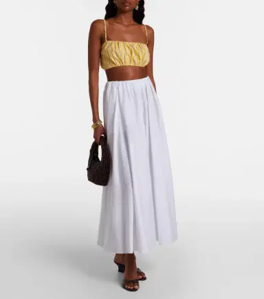 Staud Fiore striped cotton crop top | Thumbnail 4 Staud Fiore striped cotton crop top | Thumbnail 4