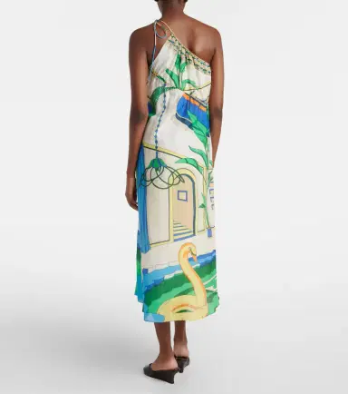 Tory Burch Printed cotton and silk midi dress | Thumbnail 5 Tory Burch Printed cotton and silk midi dress | Thumbnail 5