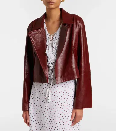 Dorothee Schumacher Broken Shine cropped leather jacket | Thumbnail 4 Dorothee Schumacher Broken Shine cropped leather jacket | Thumbnail 4
