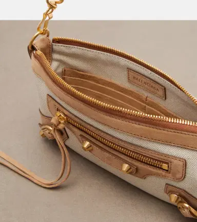 Balenciaga Le City Mini canvas and suede shoulder bag | Thumbnail 2 Balenciaga Le City Mini canvas and suede shoulder bag | Thumbnail 2