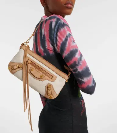 Balenciaga Le City Mini canvas and suede shoulder bag | Thumbnail 5 Balenciaga Le City Mini canvas and suede shoulder bag | Thumbnail 5