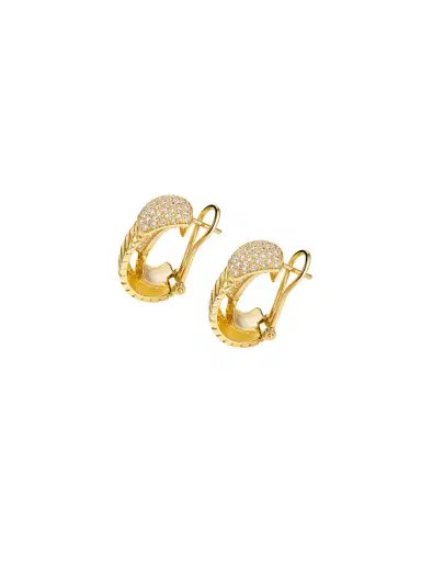 Wish Fine Jewelry 1.75ct Diamond 18K Gold Hoop Earrings | Thumbnail 2 Wish Fine Jewelry 1.75ct Diamond 18K Gold Hoop Earrings | Thumbnail 2