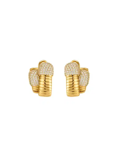 Wish Fine Jewelry 1.75ct Diamond 18K Gold Hoop Earrings | Thumbnail 1 Wish Fine Jewelry 1.75ct Diamond 18K Gold Hoop Earrings | Thumbnail 1