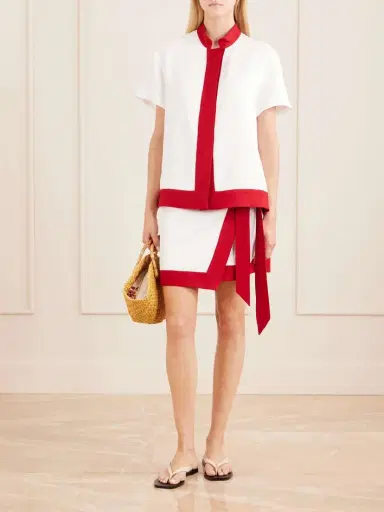 LIBEROWE Woven Mini Wrap Skirt | Thumbnail 2 LIBEROWE Woven Mini Wrap Skirt | Thumbnail 2