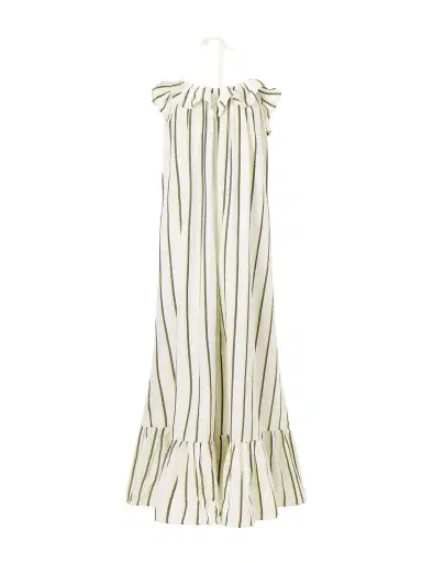 Marrakshi Life Ruffled Striped Cotton Maxi Dress | Thumbnail 1 Marrakshi Life Ruffled Striped Cotton Maxi Dress | Thumbnail 1