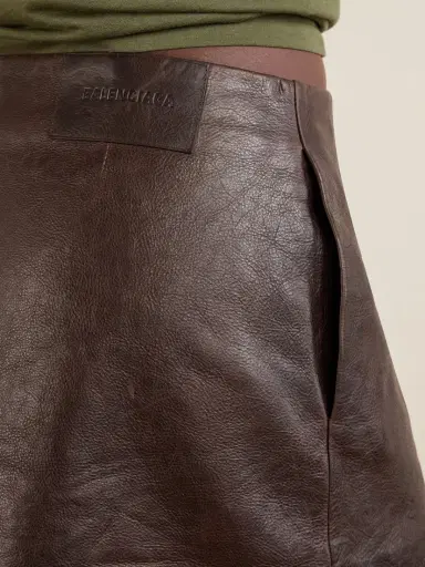 Balenciaga Crinkle Leather Mini Skirt | Thumbnail 4 Balenciaga Crinkle Leather Mini Skirt | Thumbnail 4