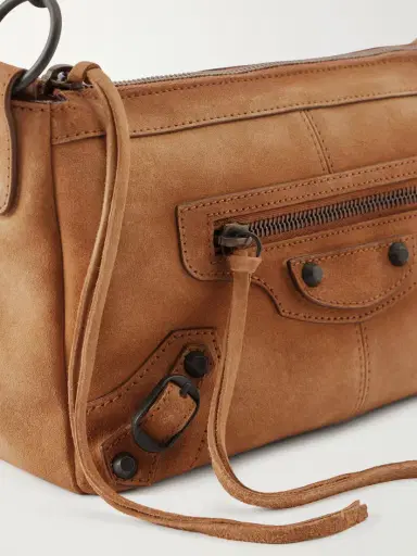 Balenciaga Le City Moto Mini Suede Shoulder Bag | Thumbnail 5 Balenciaga Le City Moto Mini Suede Shoulder Bag | Thumbnail 5