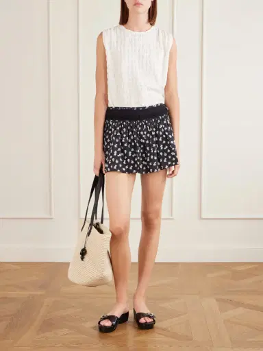 Posse Danielle Floral-print Lace-trimmed Cotton-voile Mini Skirt | Thumbnail 2 Posse Danielle Floral-print Lace-trimmed Cotton-voile Mini Skirt | Thumbnail 2