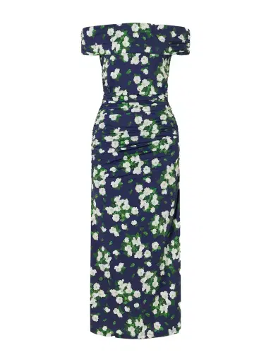 Carolina Herrera Floral-print Gathered Jersey Midi Dress | Thumbnail 1 Carolina Herrera Floral-print Gathered Jersey Midi Dress | Thumbnail 1