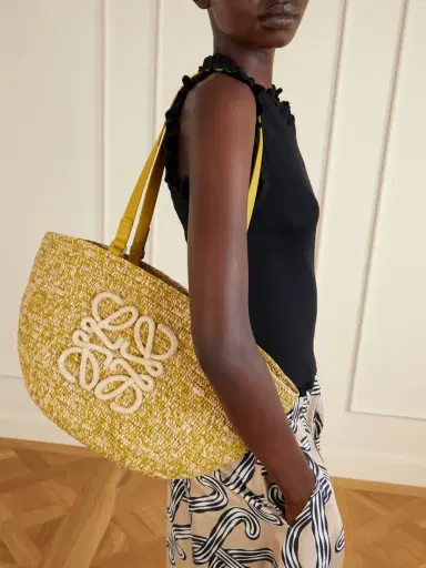 Loewe + Paula's Ibiza Eclipse Basket Medium Leather-trimmed Raffia Tote | Thumbnail 2 Loewe + Paula's Ibiza Eclipse Basket Medium Leather-trimmed Raffia Tote | Thumbnail 2