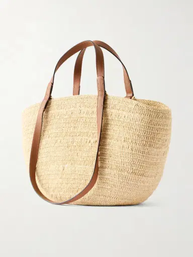 Loewe + Paula's Ibiza Eclipse Basket Medium Leather-trimmed Raffia Tote | Thumbnail 4 Loewe + Paula's Ibiza Eclipse Basket Medium Leather-trimmed Raffia Tote | Thumbnail 4