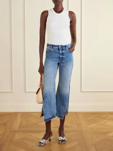 Loewe + Paula's Ibiza Pescador Medium Embellished Leather-trimmed Raffia Shoulder Bag | Thumbnail 3 Loewe + Paula's Ibiza Pescador Medium Embellished Leather-trimmed Raffia Shoulder Bag | Thumbnail 3