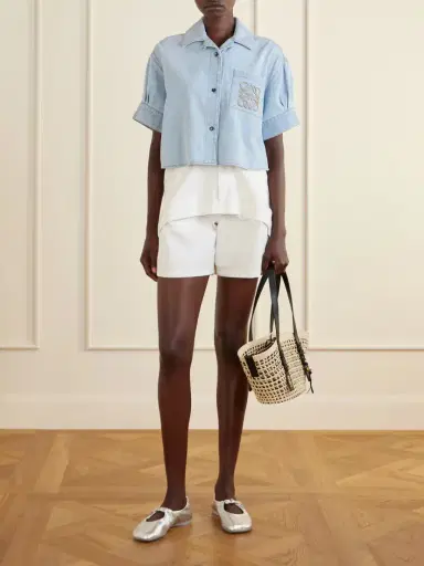 Loewe + Paula's Ibiza Braid Basket Small Leather-trimmed Raffia Shoulder Bag | Thumbnail 3 Loewe + Paula's Ibiza Braid Basket Small Leather-trimmed Raffia Shoulder Bag | Thumbnail 3