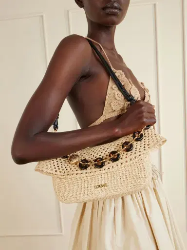 Loewe + Paula's Ibiza Ola Medium Embellished Raffia Shoulder Bag | Thumbnail 6 Loewe + Paula's Ibiza Ola Medium Embellished Raffia Shoulder Bag | Thumbnail 6