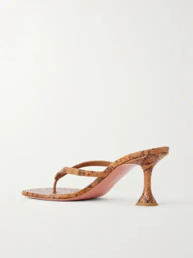 Amina Muaddi Juliette 70 Snake-effect Leather Thong Sandals | Thumbnail 3 Amina Muaddi Juliette 70 Snake-effect Leather Thong Sandals | Thumbnail 3
