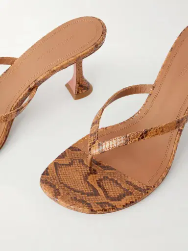 Amina Muaddi Juliette 70 Snake-effect Leather Thong Sandals | Thumbnail 5 Amina Muaddi Juliette 70 Snake-effect Leather Thong Sandals | Thumbnail 5