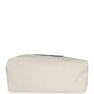 Chanel Chanel Maxi Coco Beach Cambon Hobo Bag White Denim and Black Calfskin Brushed Gold Hardware | Thumbnail 6 Chanel Chanel Maxi Coco Beach Cambon Hobo Bag White Denim and Black Calfskin Brushed Gold Hardware | Thumbnail 6