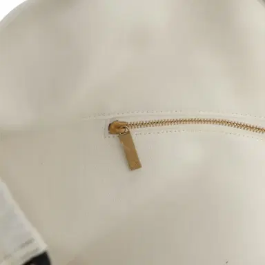 Chanel Chanel Maxi Coco Beach Cambon Hobo Bag White Denim and Black Calfskin Brushed Gold Hardware | Thumbnail 10 Chanel Chanel Maxi Coco Beach Cambon Hobo Bag White Denim and Black Calfskin Brushed Gold Hardware | Thumbnail 10