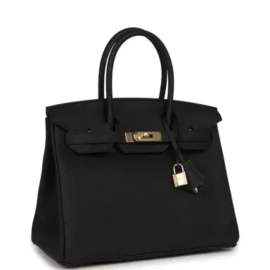 HERMÈS Hermes Birkin 30 Black Togo Permabrass Hardware | Thumbnail 2 HERMÈS Hermes Birkin 30 Black Togo Permabrass Hardware | Thumbnail 2