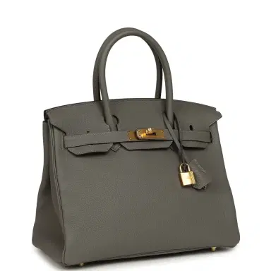 HERMÈS Hermes Birkin 30 Gris Meyer Togo Gold Hardware | Thumbnail 2 HERMÈS Hermes Birkin 30 Gris Meyer Togo Gold Hardware | Thumbnail 2